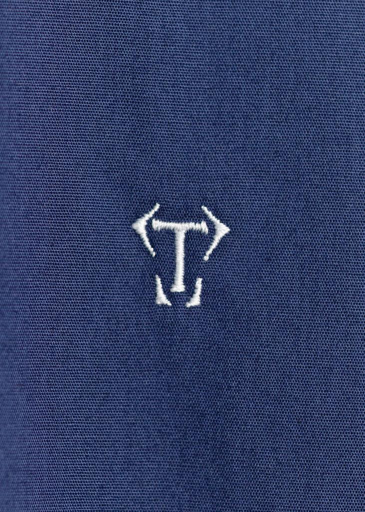 Navy Short Sleeve Tapered Fit Bodybuilder Shirt - Image 4